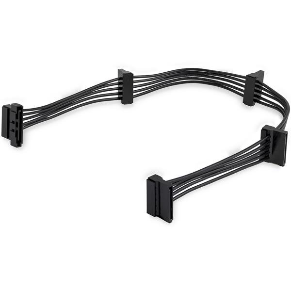 StarTech.com 15.7 in (400 mm) SATA Power Splitter Adapter Cable - M/F - 4x Serial ATA Power Cable Splitter (PYO4SATA) - Divisor de alimentação - SATA de alimentação (M) para SATA de alimentação (F) - 40 cm - preto - para P/N: BRACKET125PT, BRACKET125