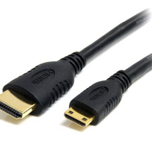 StarTech.com 0.5m High Speed HDMI Cable with Ethernet HDMI to HDMI Mini - Cabo HDMI com Ethernet - HDMI macho para 19 pin mini HDMI Type C macho - 50 cm - blindado - preto