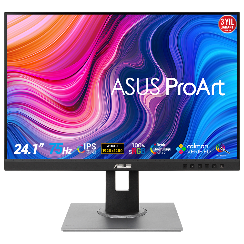 ASUS ProArt PA248QV - Monitor LED - 24.1" (24" visível) - 1920 x 1200 WUXGA - IPS - 300 cd/m² - 1000:1 - 5 ms - HDMI, VGA, DisplayPort - altifalantes