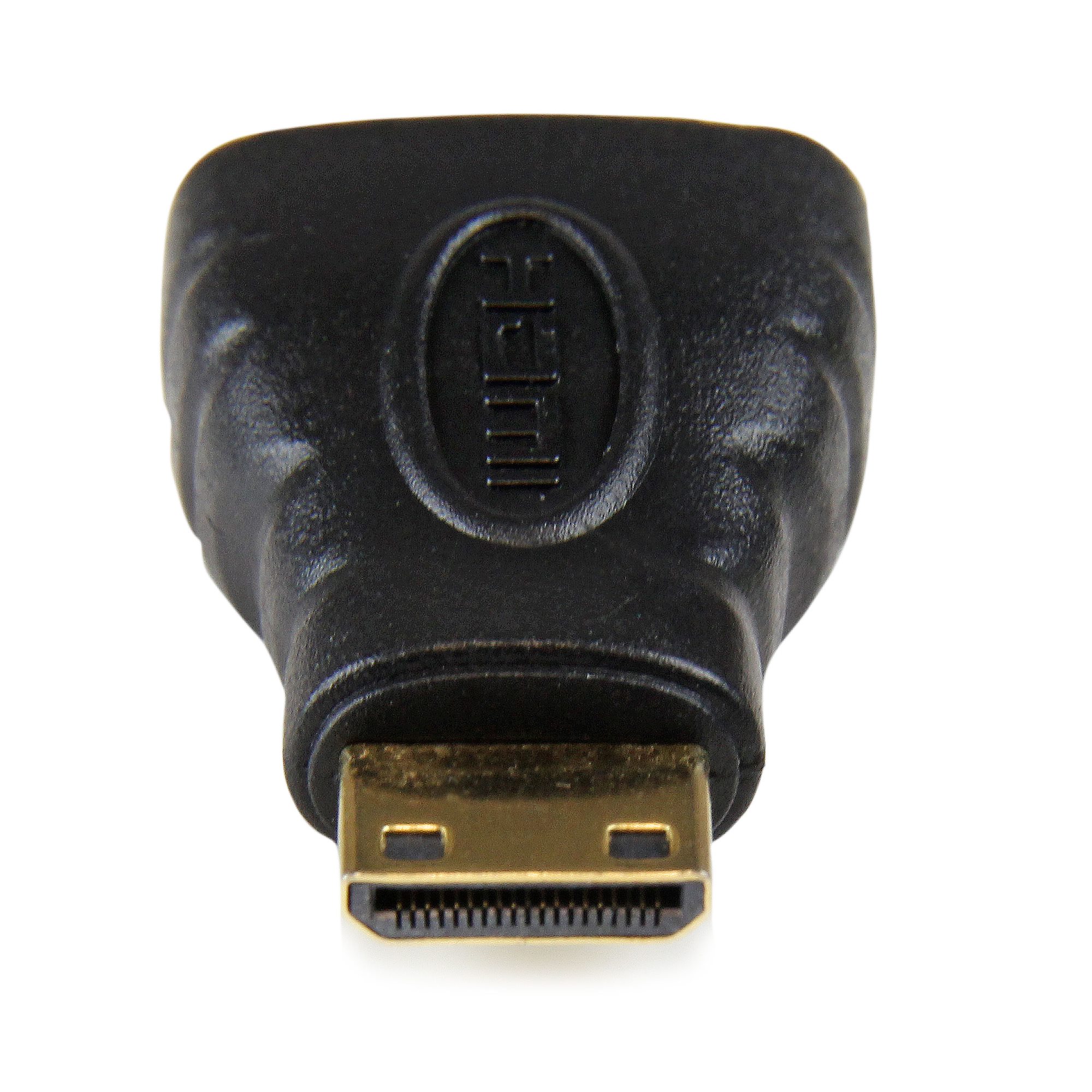 StarTech.com Mini HDMI to HDMI Adapter, 4K High Speed HDMI Adapter, 4K 30Hz Ultra HD High Speed HDMI Adapter, HDMI 1.4, Gold Plated Connectors, UHD Mini HDMI Adapter 4K, Black - Mini HDMI to HDMI Converter - Adaptador HDMI - HDMI fêmea para 19 pin mi - Image 3