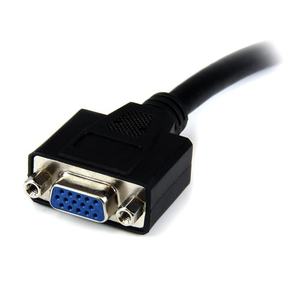StarTech.com 8in DVI to VGA Cable Adapter - DVI-I Male to VGA Female Dongle Adapter (DVIVGAMF8IN) - Adaptador VGA - DVI-I (M) para HD-15 (VGA) (F) - 20 cm - parafusos manuais - preto - Image 3