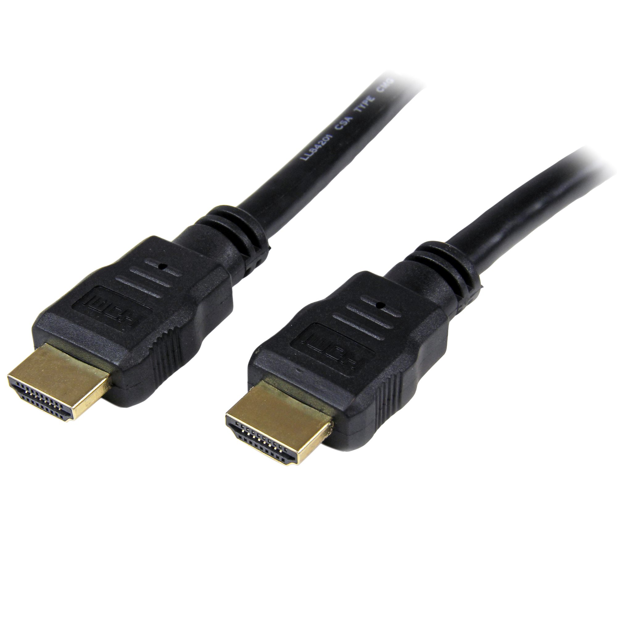 StarTech.com 2m 4K High Speed HDMI Cable - Gold Plated - UHD 4K x 2K - Premium HDMI Video Cable for Your TV, Monitor or Display (HDMM2M) - Cabo HDMI - HDMI macho para HDMI macho - 2 m - blindado - preto - para P/N: CDPVGDVHDBP, DK30CH2DPPDU, DK30CHDP