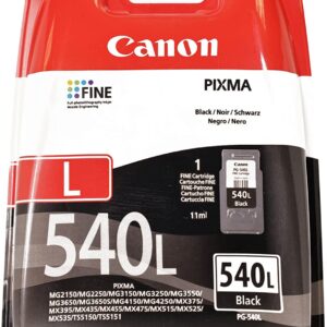 Canon PG-540L - 11 ml - tamanho L - preto - original - tinteiro - para PIXMA MG3250, MG3550, MG3650, MG4250, MX395, MX455, MX475, MX525, MX535, TS5150, TS5151