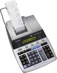 Canon MP1411-LTSC - Calculadora de impressão - LCD - 14 dígitos - adaptador AC, bateria de recuperação de memória - prata metálico