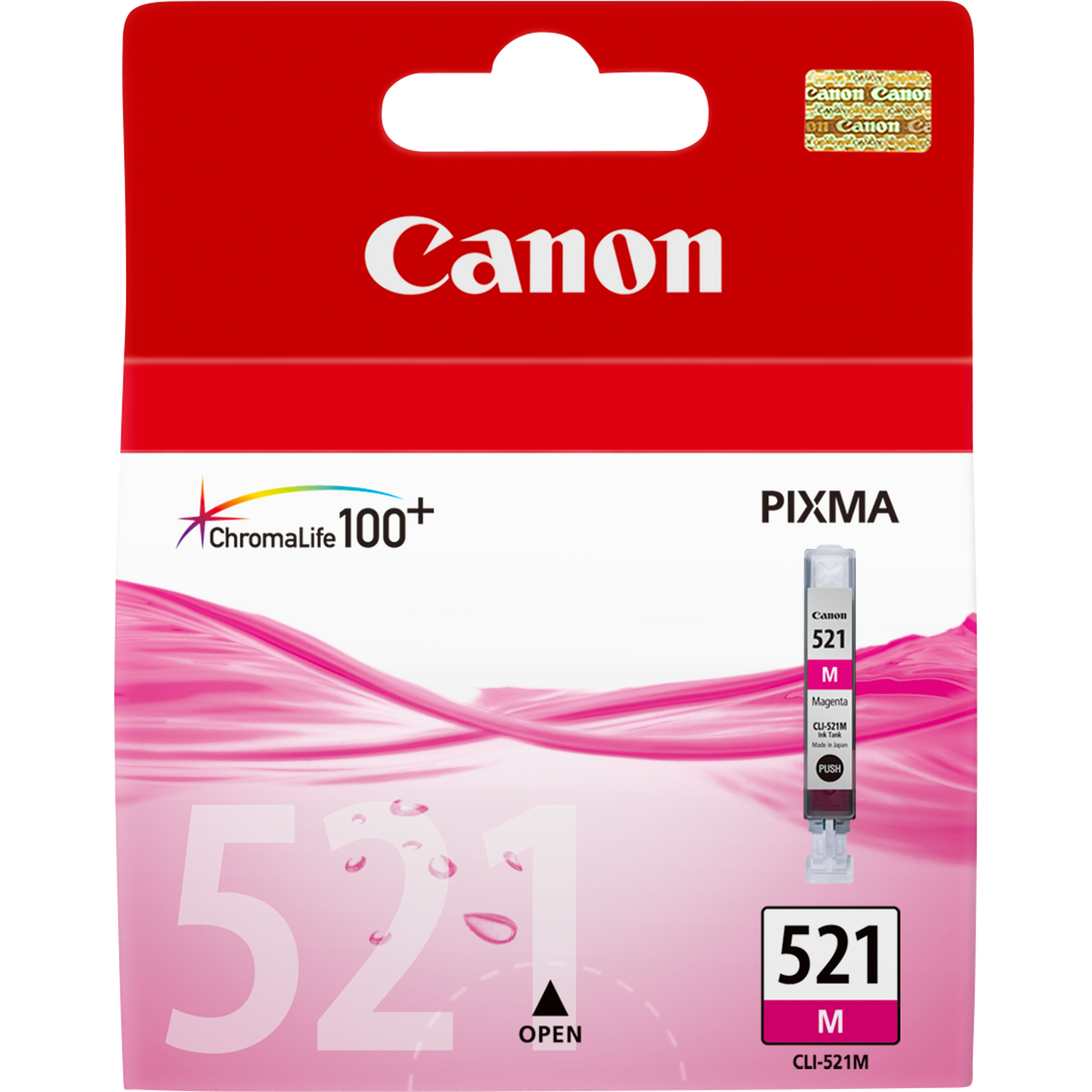 Canon CLI-521M - 9 ml - magenta - original - tanque de tinta - para PIXMA iP3600, iP4700, MP540, MP550, MP560, MP620, MP630, MP640, MP980, MP990, MX860, MX870