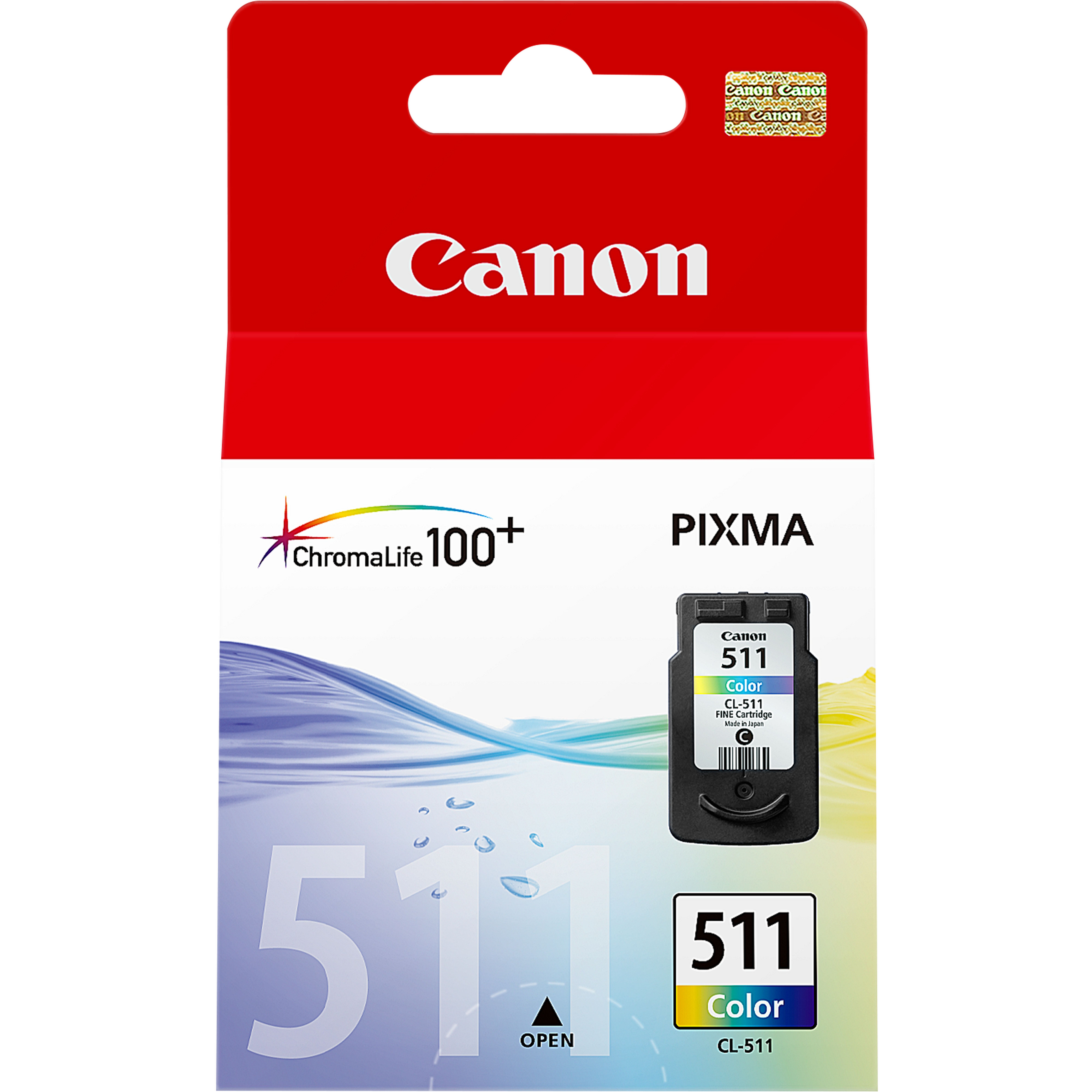 Canon CL-511 - 9 ml - cor (ciano, magenta, amarelo) - original - tinteiro - para PIXMA MP230, MP237, MP252, MP258, MP272, MP280, MP282, MP495, MP499, MX360, MX410, MX420