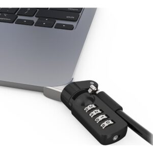 Compulocks Ledge Lock Adapter for MacBook Air 15" M2-M4 with Combination Cable Lock Silver - Kit de segurança de sistema - fechadura de combinação - para Apple MacBook Air (15.3 interior, M2, meados de 2023)