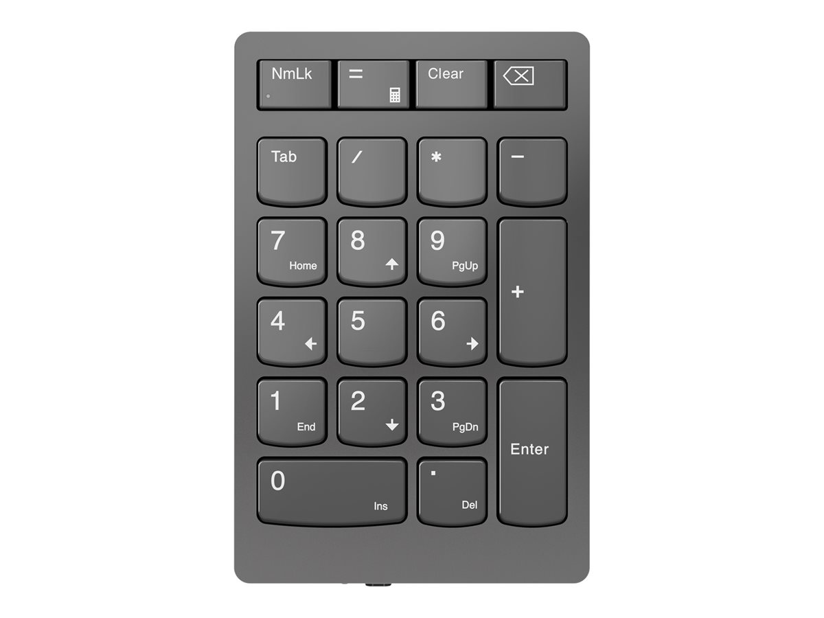 Lenovo Go Wireless Numeric Keypad - Teclado - sem fios - 2.4 GHz - interruptor: Chave-Tesoura - cinza temporal - retalho