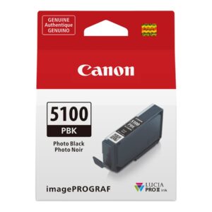 Canon PFI-5100 PBK - 14.4 ml - preto foto - original - caixa pendurada - tanque de tinta - para imagePROGRAF PRO-310