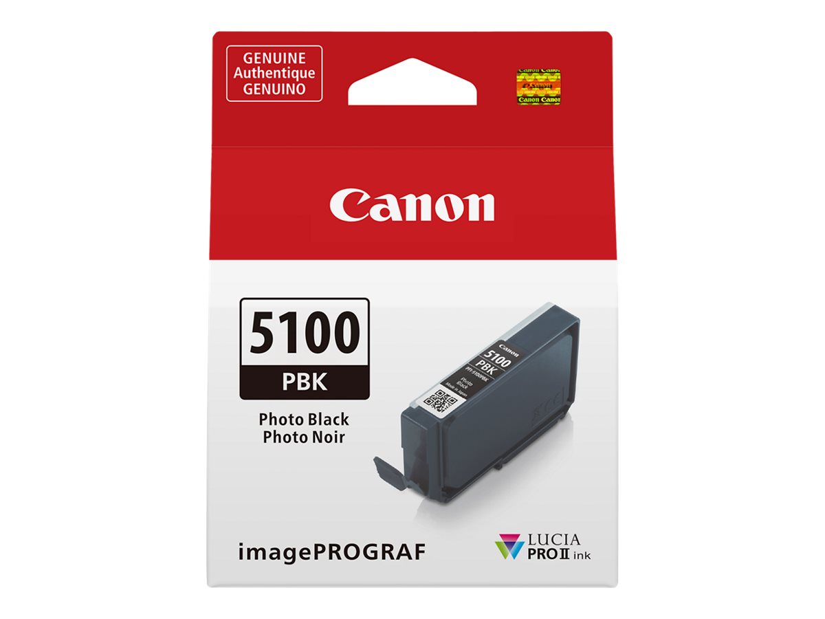 Canon PFI-5100 PBK - 14.4 ml - preto foto - original - caixa pendurada - tanque de tinta - para imagePROGRAF PRO-310