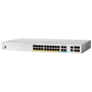 Cisco Catalyst 1300-24MGP-4X - Interruptor - L3 - Administrado - 16 x 10/100/1000 (PoE+) + 8 x 2.5G (PoE+) + 4 x 10 Gigabit SFP+ - montável em trilho - PoE+ (195 W)