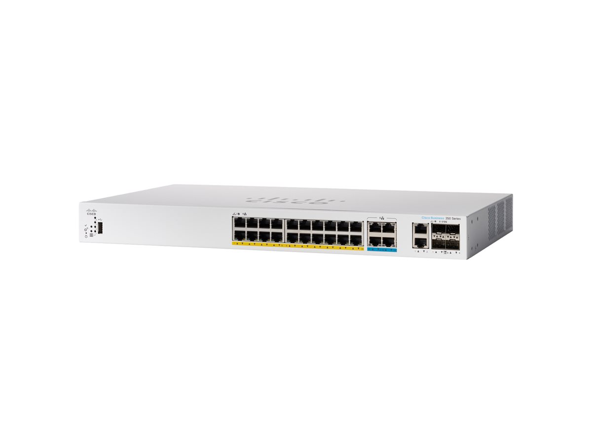 Cisco Catalyst 1300-24MGP-4X - Interruptor - L3 - Administrado - 16 x 10/100/1000 (PoE+) + 8 x 2.5G (PoE+) + 4 x 10 Gigabit SFP+ - montável em trilho - PoE+ (195 W)