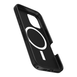 OtterBox Symmetry Series - Tampa posterior para telemóvel - compatibilidade MagSafe - camada de policarbonato, elastómero termoplástico (TPE) - preto - para Apple iPhone 16