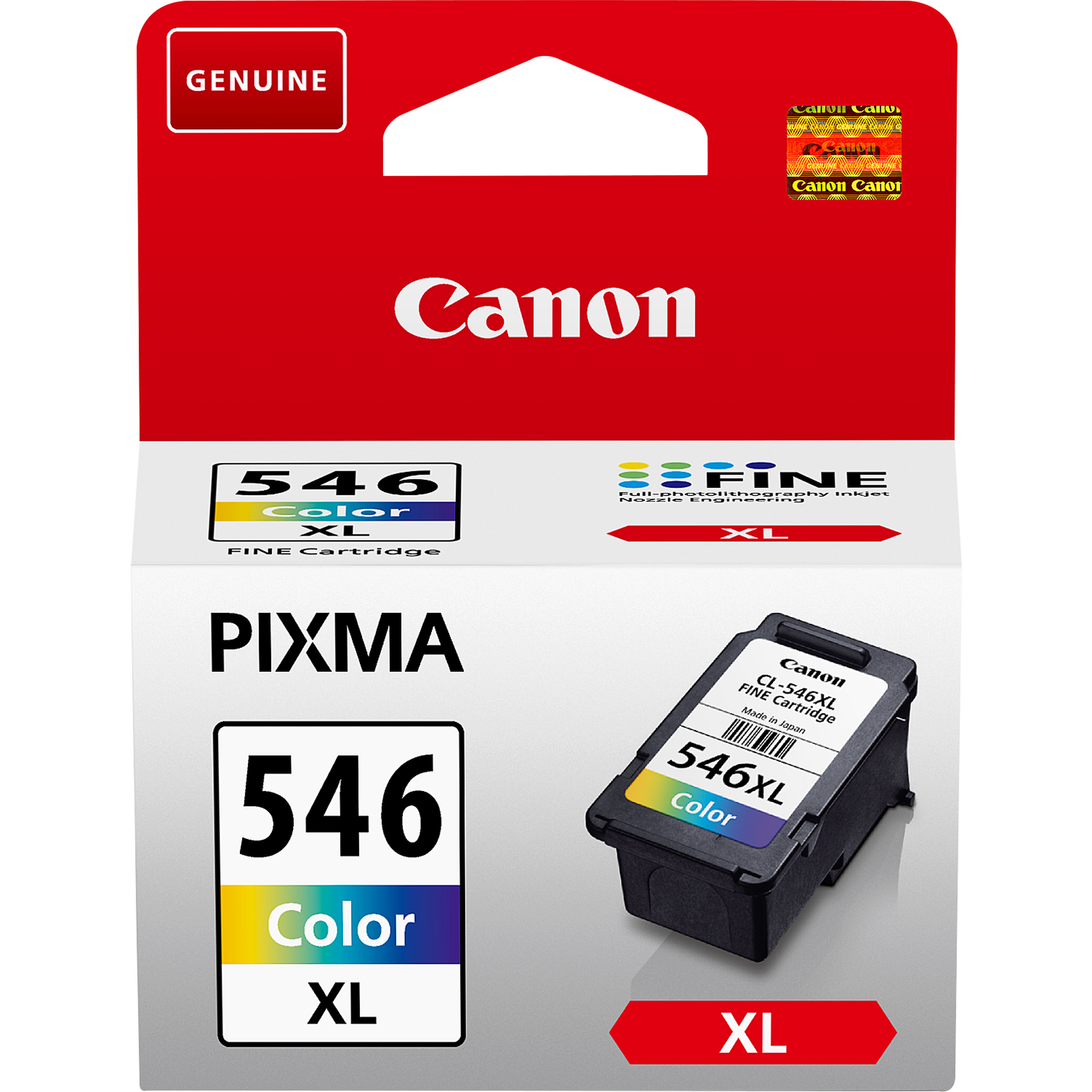 Canon CL-546XL - 13 ml - Alto Rendimento - cor (ciano, magenta, amarelo) - original - tinteiro - para PIXMA TR4551, TR4650, TR4651, TS3350, TS3351, TS3352, TS3355, TS3450, TS3451, TS3452