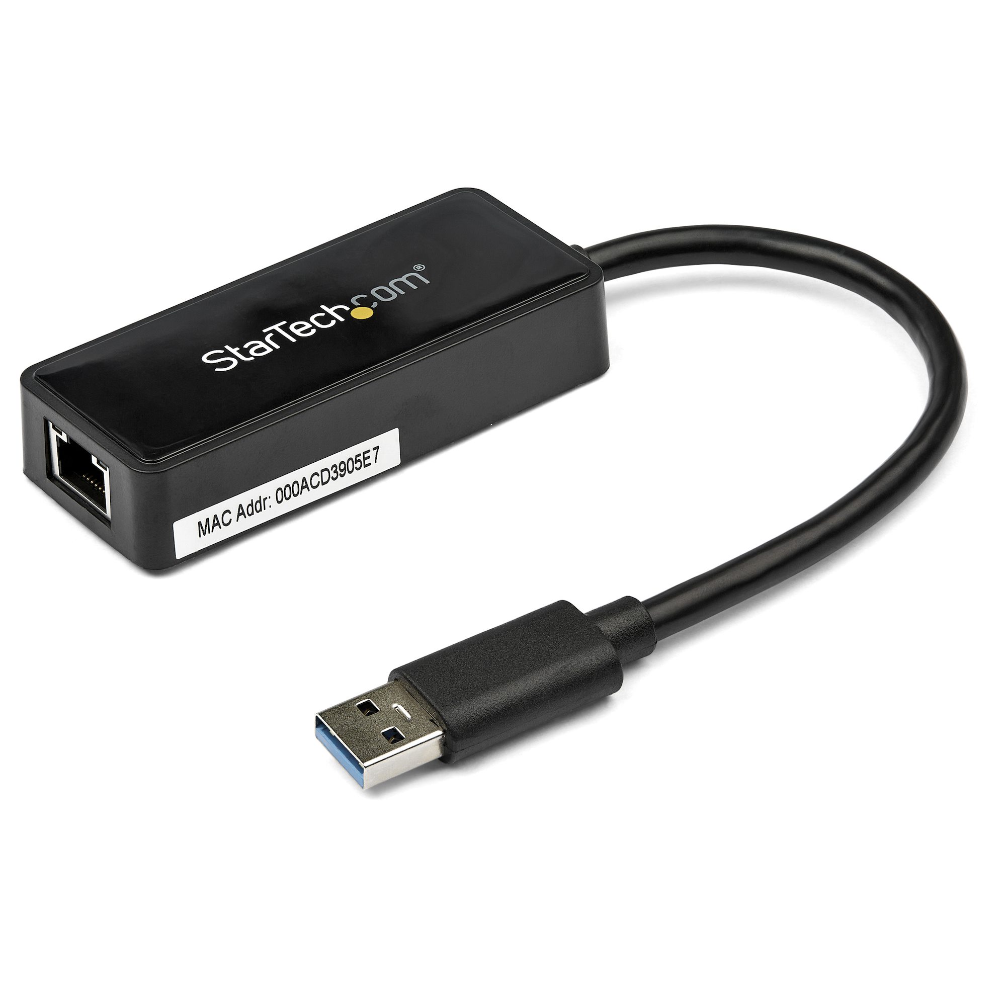 StarTech.com USB 3.0 Ethernet Adapter - USB 3.0 Network Adapter NIC with USB Port - USB to RJ45 - USB Passthrough (USB31000SPTB) - Adaptador de rede - USB 3.0 - Gigabit Ethernet - preto - para P/N: TB33A1C