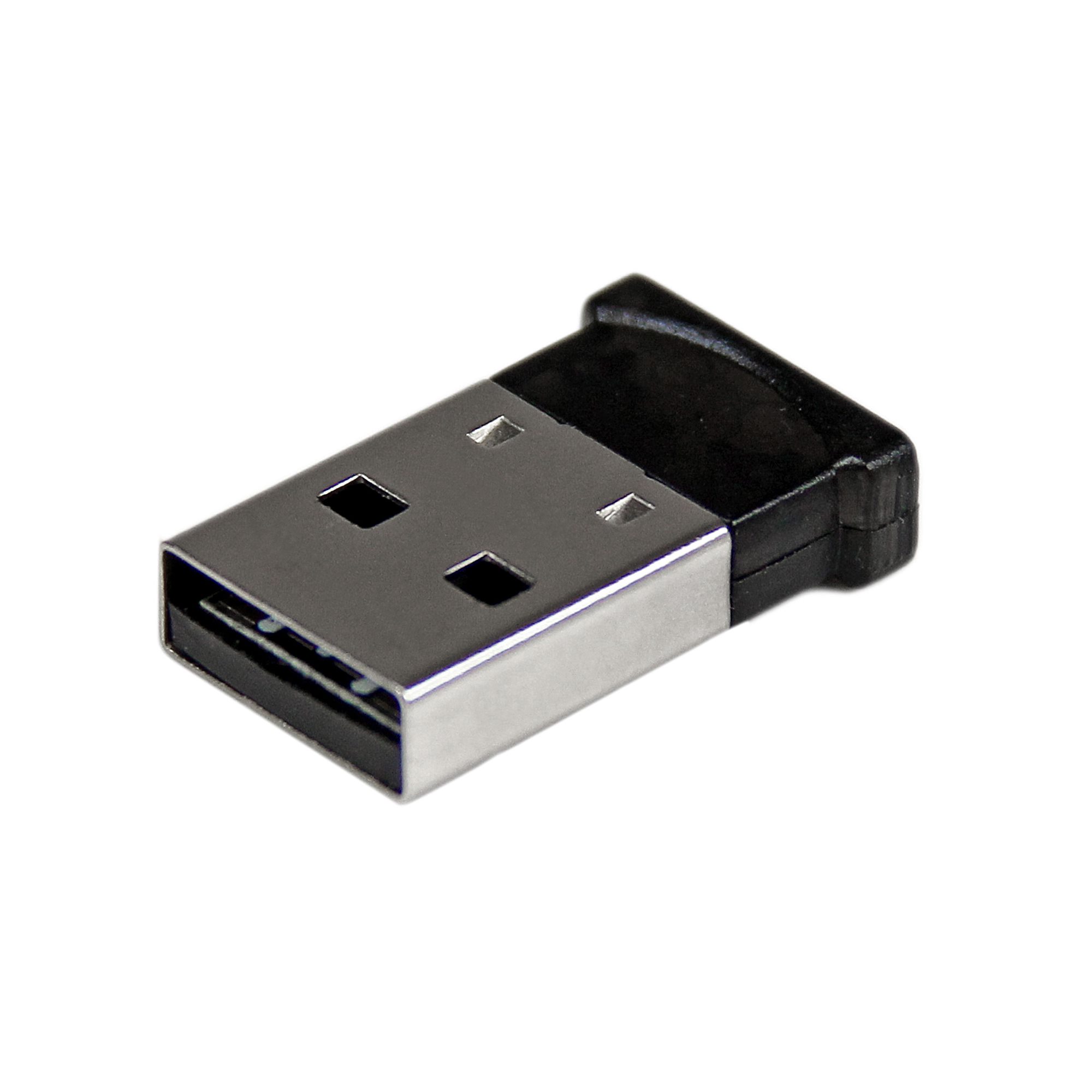 StarTech.com Bluetooth Adapter - Mini Bluetooth 4.0 USB Adapter - 50m/165ft Wireless Bluetooth Dongle - Smart Ready LE+EDR (USBBT1EDR4) - Adaptador de rede - USB - Bluetooth 4.0 - Classe 1 - preto