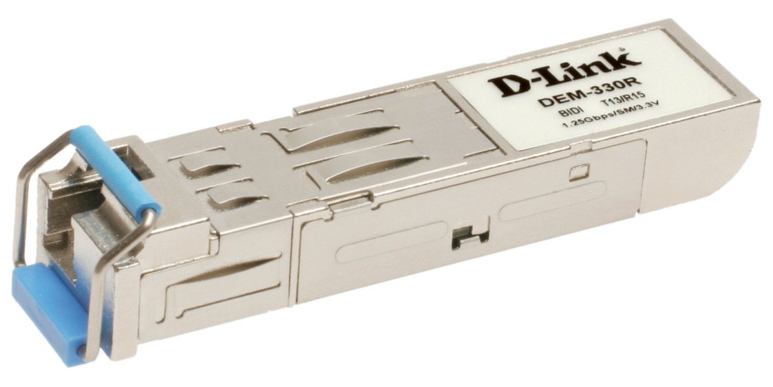 D-Link DEM 330R - Módulo de transceptor SFP (mini-GBIC) - 1GbE - 1000Base-LX - monomodo LC - até 10 km - 1.310 (TX) / 1.550 (RX) nm - para DES 1210, 30XX, DGS 3100, 3200, DWS 3024, DXS 1210, xStack DES-3528, 3552