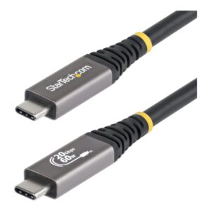 StarTech.com - Cabo USB - USB-C (M) para USB-C (M) - USB 3.2 / USB4 / Thunderbolt 3 / Thunderbolt 4 / DisplayPort - 3 m - passivo, suporte 4K120Hz, robusto, flexível - preto