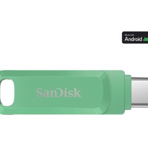 SanDisk Ultra Dual Drive Go - Drive flash USB - 64 GB - USB 3.2 Gen 1 / USB-C - verde absinto