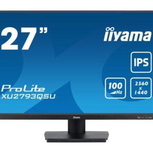 iiyama ProLite XU2793QSU-B7 - Monitor LED - 27" - 2560 x 1440 QHD @ 100 Hz - IPS - 300 cd/m² - 1300:1 - 1 ms - HDMI, DisplayPort - altifalantes - preto, mate