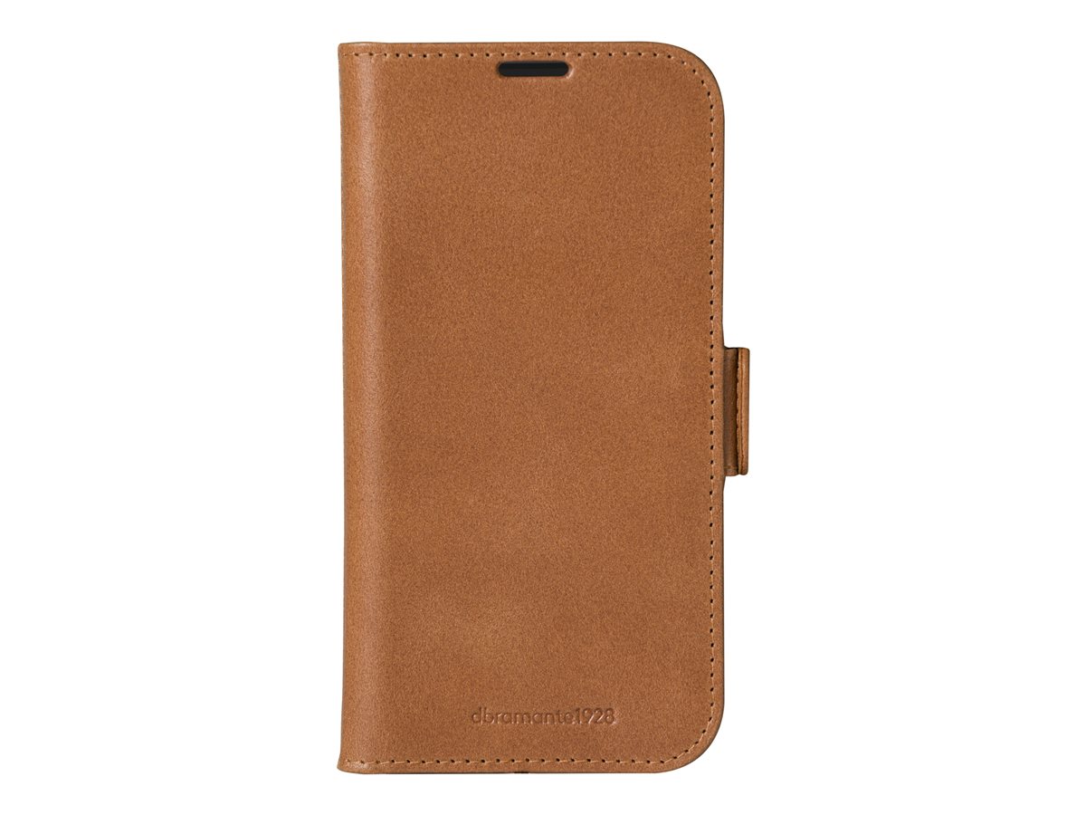 dbramante1928 Copenhagen - Capa flip cover para telemóvel - couro com granulação plena - canela - para Apple iPhone 16 Pro