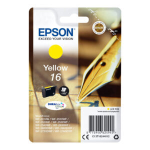 Epson 16 - 3.1 ml - amarelo - original - tinteiro - para WorkForce WF-2010, WF-2510, WF-2520, WF-2530, WF-2540, WF-2630, WF-2650, WF-2660, WF-2750