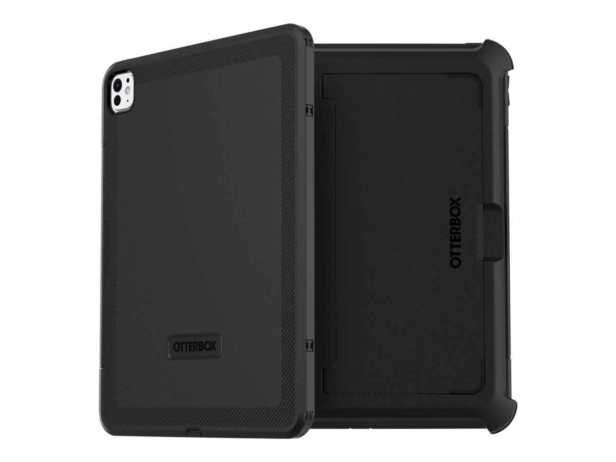 OtterBox Defender Series - Estojo de protecção tampa posterior para tablet - resistente - policarbonato, elastómero termoplástico (TPE) - preto - 13" - para Apple 13-inch iPad Pro (M4)