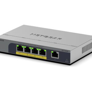 NETGEAR Easy Smart GS105EP - Interruptor - L3 - inteligente - 1 x 10/100/1000 + 4 x 10/100/1000 (PoE+) - desktop, montável na parede - PoE+ (63 W)