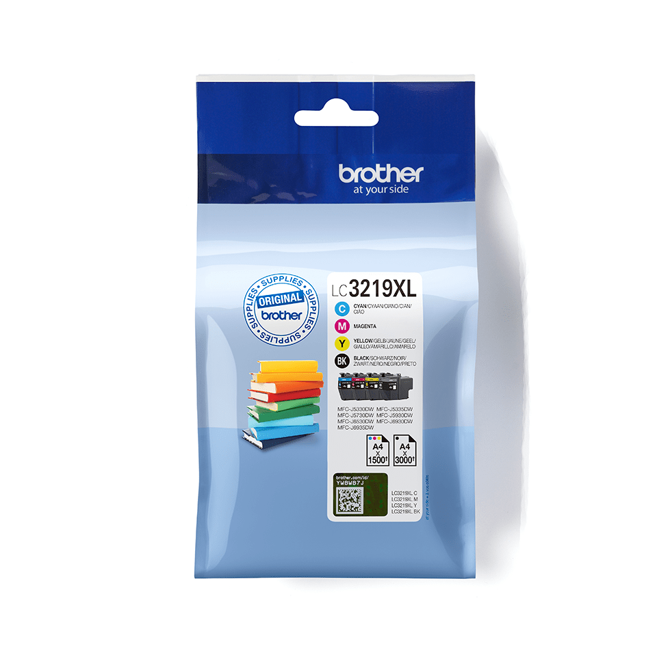 Brother LC3219XL Value Pack - Pack de 4 - XL - preto, amarelo, azul cyan, magenta - original - tinteiro - para Brother MFC-J5335, J5730, J5930, J6530, J6935, Business Smart Pro MFC-J6930