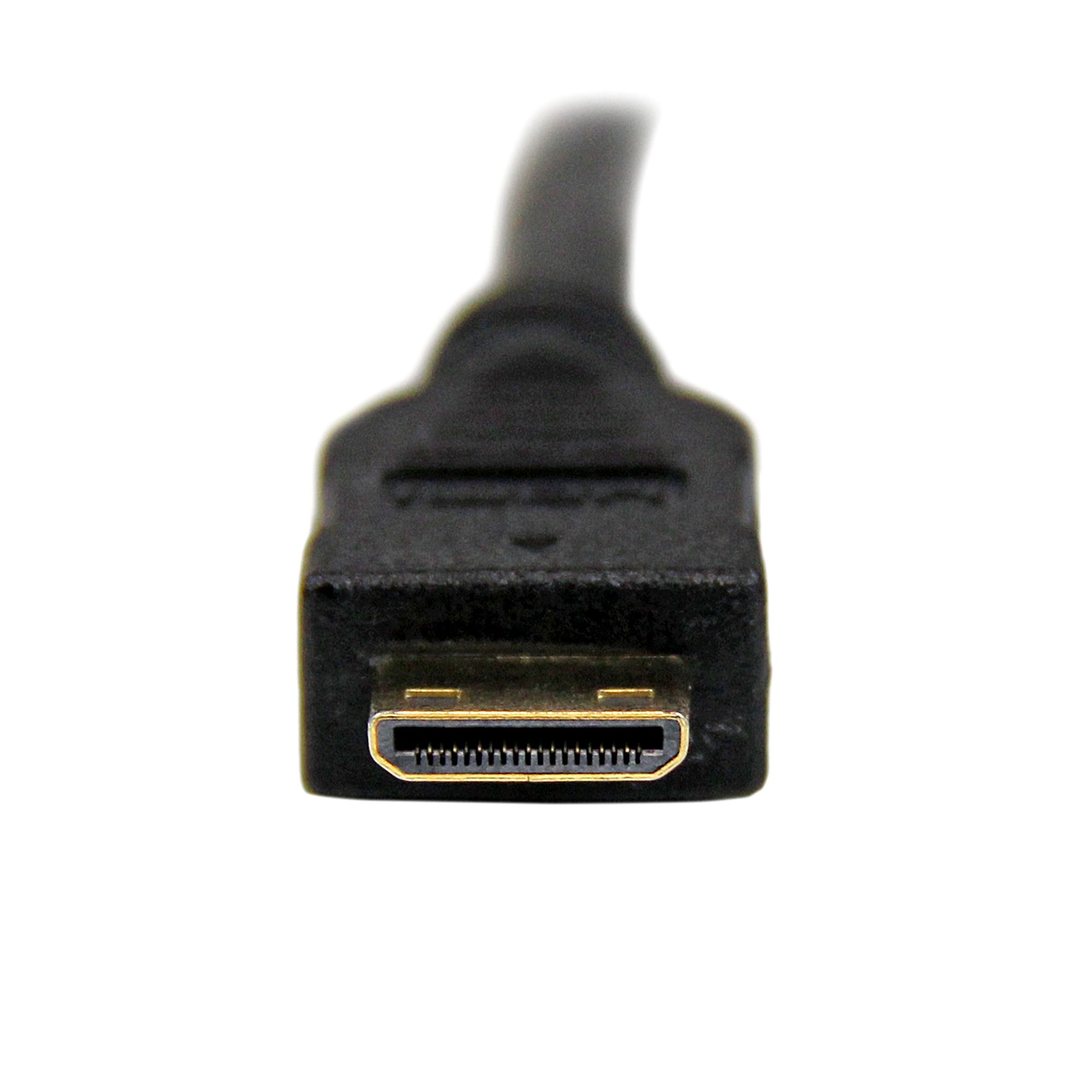 StarTech.com 1m (3.3 ft) Mini HDMI to DVI Cable, DVI-D to HDMI Cable (1920x1200p), 19 Pin HDMI Mini (C) Male to DVI-D Male, Digital Monitor Cable Adapter M/M, Single Link, Black - Mini HDMI to DVI Adapter - Cabo adaptador - DVI-D macho para 19 pin mi - Image 3