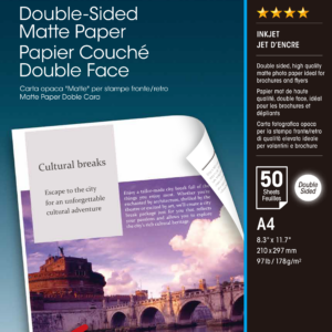 Epson Double-Sided Matte Paper - Mate - A4 (210 x 297 mm) - 178 g/m² - 50 folha(s) papel - para Epson L6190, EcoTank ET-2850, 2851, 2856, 4850, L6460, L6490, SureColor SC-P700, P900