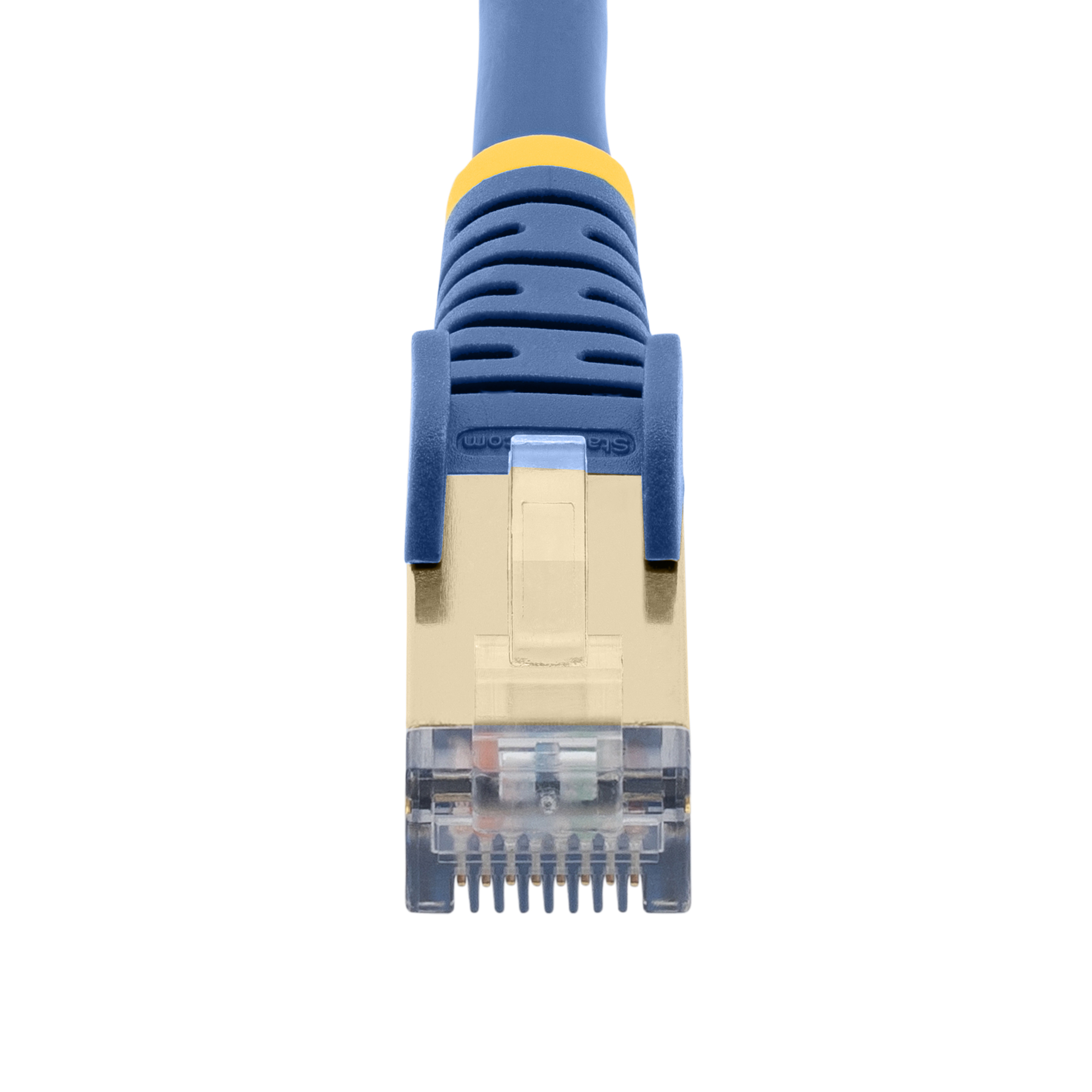 StarTech.com 7.5m CAT6A Ethernet Cable, 10 Gigabit Shielded Snagless RJ45 100W PoE Patch Cord, CAT 6A 10GbE STP Network Cable w/Strain Relief, Blue, UL Certified Wiring/TIA - Category 6A - 26AWG (6ASPAT750CMBL) - Cabo patch - RJ-45 (M) para RJ-45 (M) - Image 3