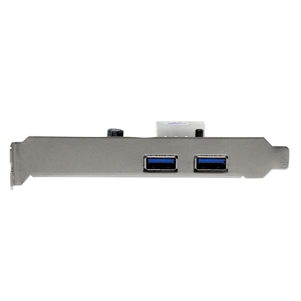 StarTech.com 2 Port PCI Express (PCIe) SuperSpeed USB 3.0 Card Adapter with UASP - LP4 Power - Dual Port USB 3 PCIe Controller (PEXUSB3S25) - Adaptador USB - PCI Express x1 - USB 3.0 x 2 - para P/N: CFASTRWU3, S251SMU33EP, ST103008U2C, ST53004U1C, ST - Image 3