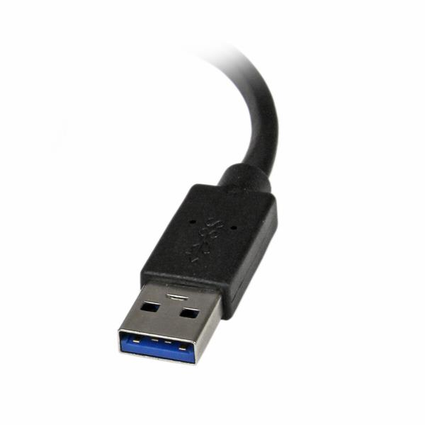 StarTech.com USB 3.0 to VGA Adapter - Slim Design - 1920x1200 - Adaptador de vídeo - Compatível com TAA - USB Tipo A macho para HD-15 (VGA) fêmea - 19 cm - preto - para P/N: MXT101MM - Image 3