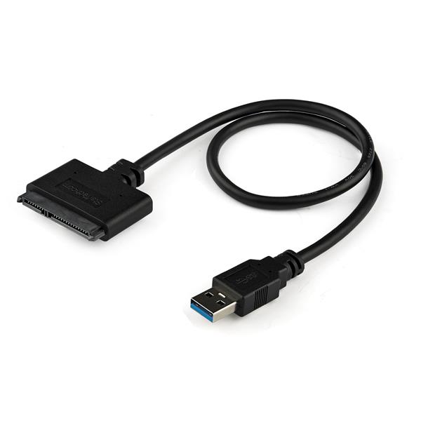 StarTech.com SATA to USB Cable - USB 3.0 to 2.5" SATA III Hard Drive Adapter - External Converter for SSD/HDD Data Transfer (USB3S2SAT3CB) - Controlador de memória - 2.5" - SATA 6Gb/s - USB 3.0