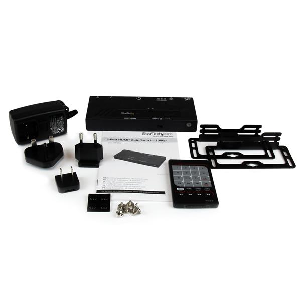 StarTech.com 2 Port HDMI Switch w/ Automatic and Priority Switching - 2 In 1 Out HDMI Selector with Automatic Priority Switching - 1080p (VS221HDQ) - Interruptor de vídeo / áudio - desktop - para P/N: SVA12M2NEUA, SVA12M5NA - Image 5