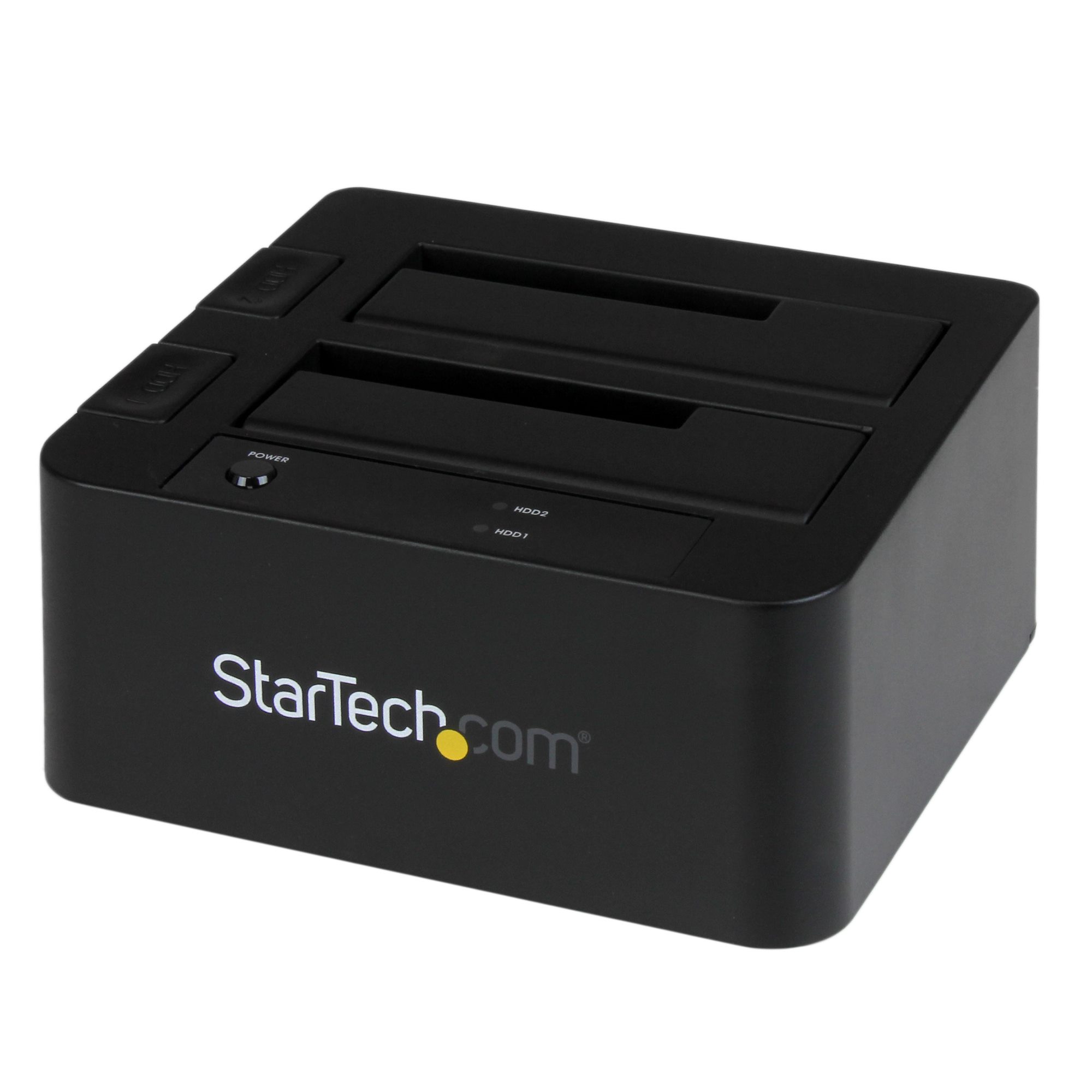 StarTech.com Dual-Bay USB 3.0 eSATA to SATA Hard Drive Docking Station, USB Hard Drive Dock, External 2.53.5 SATA IIIIII, SSDHDD Docking Station, Hot-Swap Hard Drive Bays - Top-Loading - Controlador de memória - 2.5", 3.5" - SATA 6Gb/s - eSATA 6Gb/s,