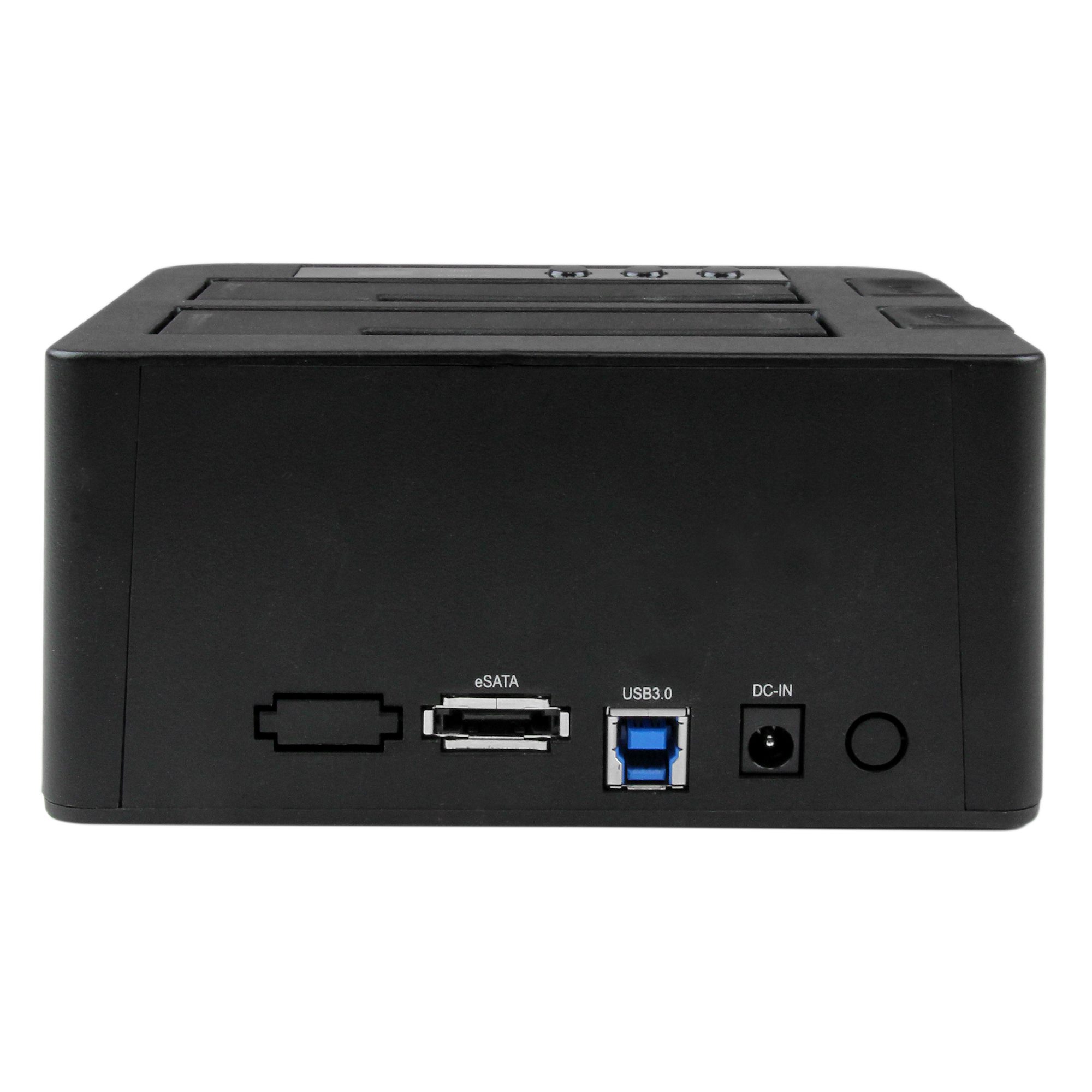 StarTech.com Dual Bay Hard Drive Duplicator, Standalone USB 3.0 (5 Gbps) eSATA to 2.53.5 SATA III HDDSSD ClonerCopier, Hard Drive Docking Station - Hard Disk Cloner - Controlador de memória - 2.5", 3.5" - SATA 6Gb/s - USB 3.0 - preto - para P/N: SVA1 - Image 3