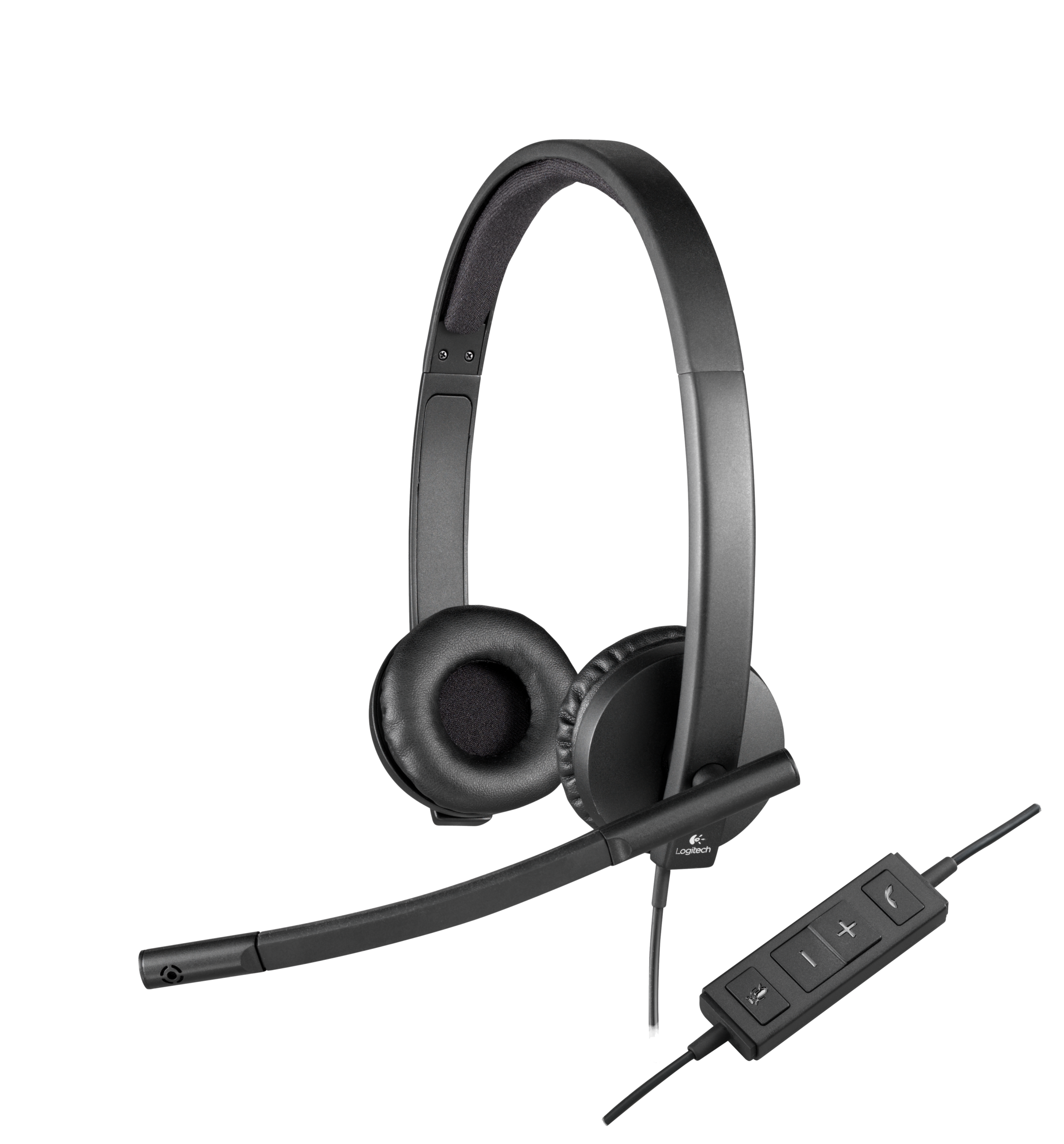 Logitech USB Headset H570e - Auscultadores - no ouvido - com cabo