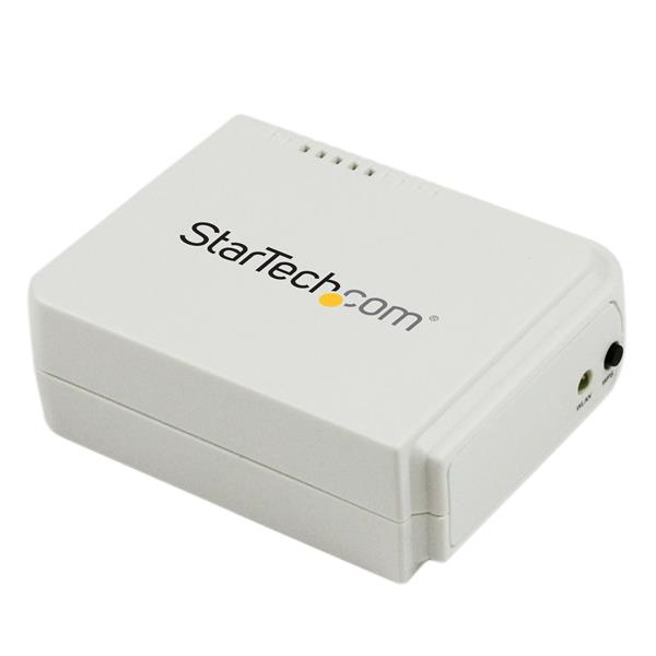StarTech.com 1-Port Wireless N USB 2.0 Network Print Server - 10/100 Mbps Ethernet USB Printer Server Adapter - Windows 10 - 802.11 b/g/n (PM1115UW) - Servidor da impressora - USB 2.0 - 10/100 Ethernet x 1 - branco