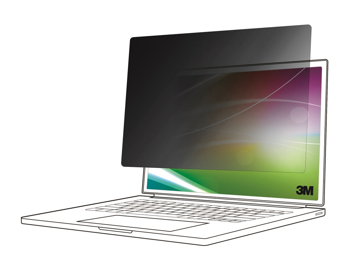 3M Bright Screen Privacy Filter - Filtro de privacidade de notebook - para portátil de ecrã inteiro - amovível - virar - 13.3" - preto