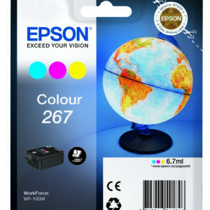 Epson 267 - 7 ml - amarelo, azul cyan, magenta - original - tinteiro - para WorkForce WF-100W