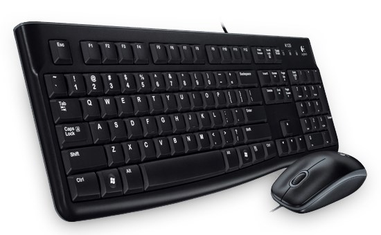 Logitech Desktop MK120 - Conjunto de teclado e rato - USB - Esloveno