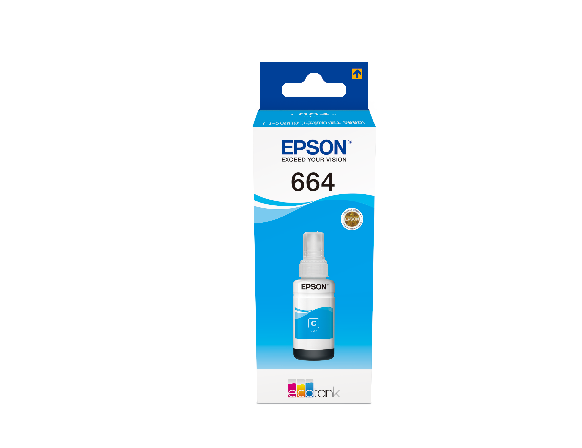 Epson T6642 - 70 ml - azul cyan - original - recarga de tinta - para EcoTank ET-14000, ET-16500, ET-2500, ET-2550, ET-2600, ET-2650, ET-3600, ET-4500, ET-4550