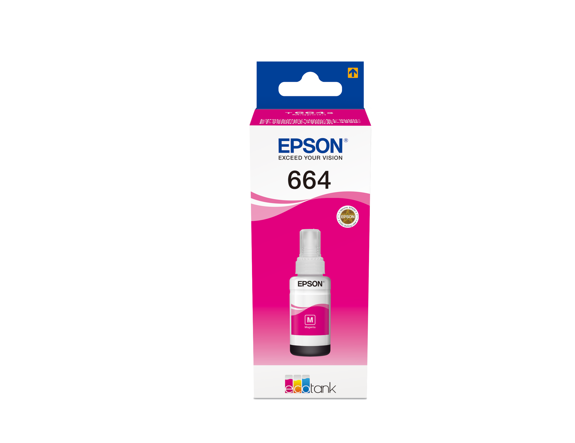 Epson T6643 - 70 ml - magenta - original - recarga de tinta - para EcoTank ET-14000, ET-16500, ET-2500, ET-2550, ET-2600, ET-2650, ET-3600, ET-4500, ET-4550