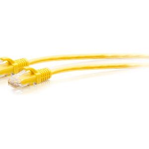 C2G 7ft (2.1m) Cat6a Snagless Unshielded (UTP) Slim Ethernet Network Patch Cable - Yellow - Cabo patch - RJ-45 (M) para RJ-45 (M) - 2.1 m - 4.8 mm - PTNB - CAT 6a - moldado, sem nós - amarelo