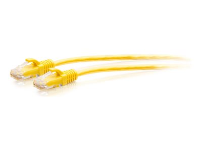 C2G 7ft (2.1m) Cat6a Snagless Unshielded (UTP) Slim Ethernet Network Patch Cable - Yellow - Cabo patch - RJ-45 (M) para RJ-45 (M) - 2.1 m - 4.8 mm - PTNB - CAT 6a - moldado, sem nós - amarelo