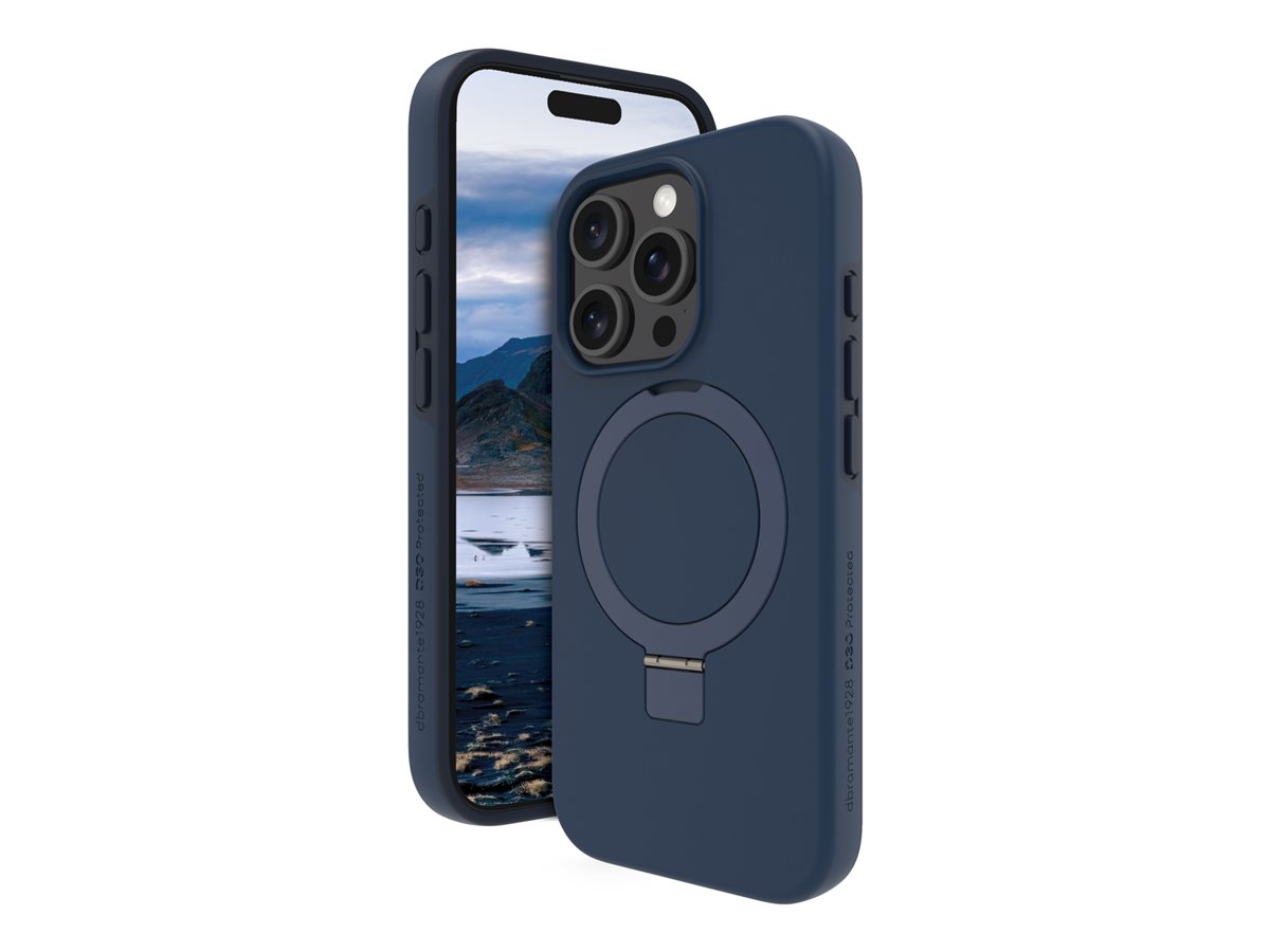 dbramante1928 Iceland Ultra - Tampa posterior para telemóvel - com suporte - compatibilidade MagSafe - D3O, plástico - azul - para Apple iPhone 16 Pro Max