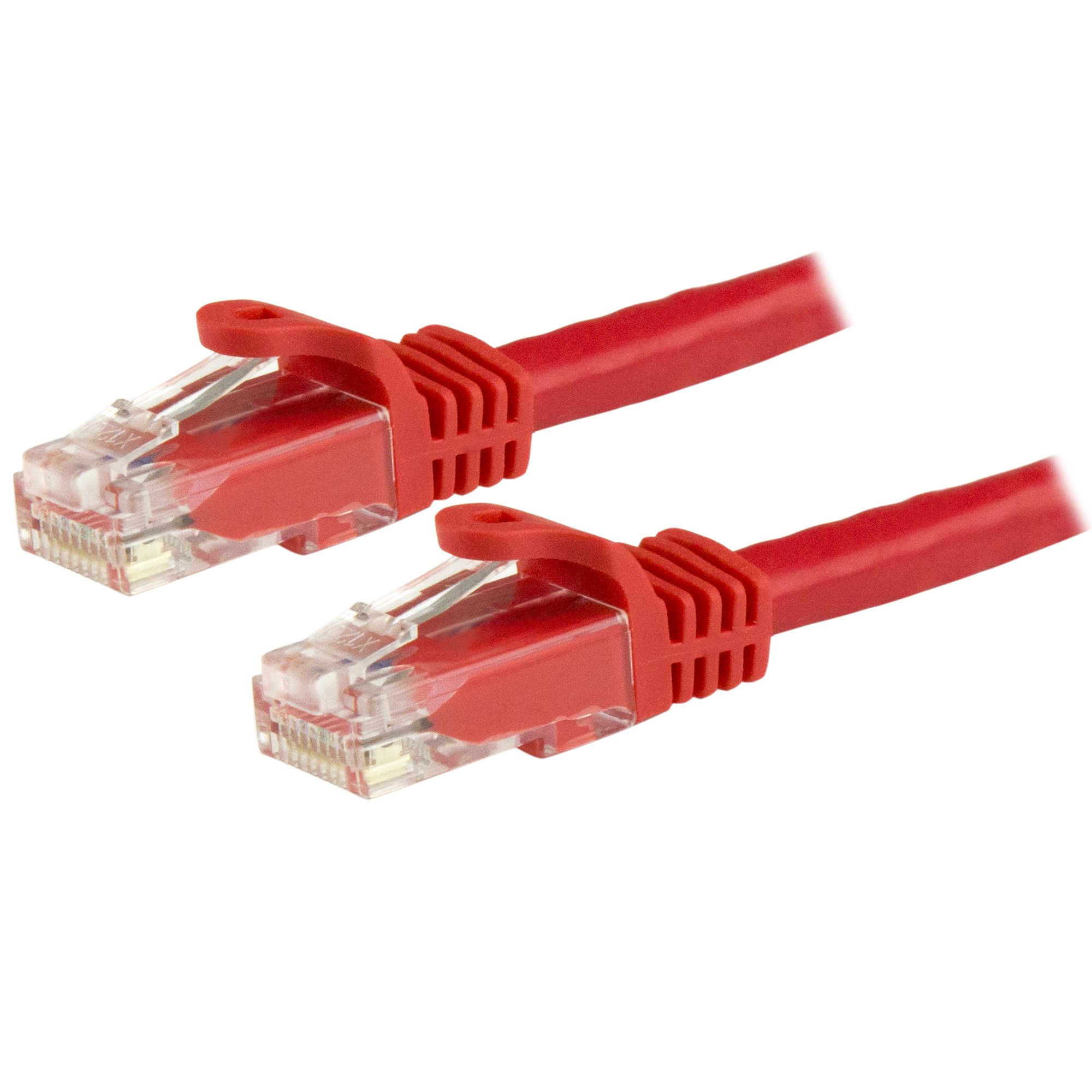 StarTech.com 1m CAT6 Ethernet Cable, 10 Gigabit Snagless RJ45 650MHz 100W PoE Patch Cord, CAT 6 10GbE UTP Network Cable w/Strain Relief, Red, Wiring is UL Certified/TIA - Category 6 - 24AWG (N6PATC1MRD) - Cabo patch - RJ-45 (M) para RJ-45 (M) - 1 m -