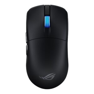 ASUS ROG Harpe II Ace - Rato - para direita - óptico - 6 botões - sem fios, com cabo - USB 2.0, 2.4 GHz, Bluetooth 5.1 - receptor sem fio USB - preto